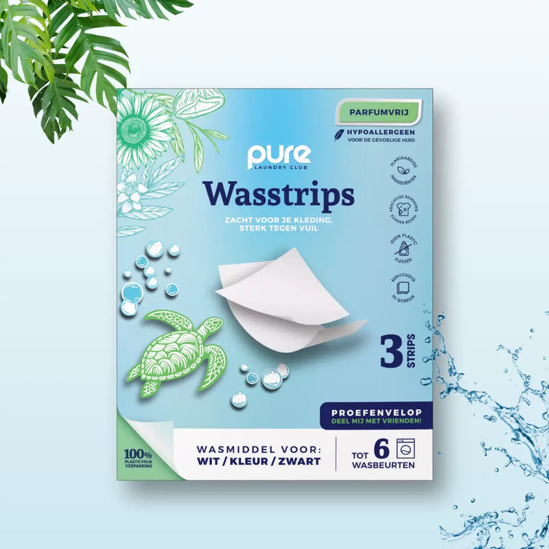 Wasstrips Parfumvrij Proefenvelop Pure Laundry Club