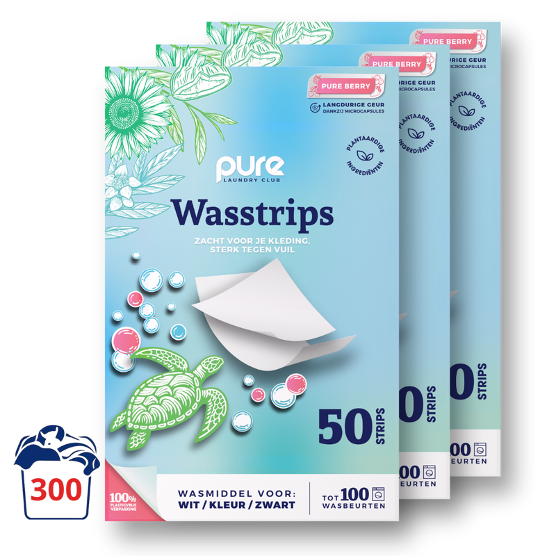 Wasstrips Pure Berry 3 pakken